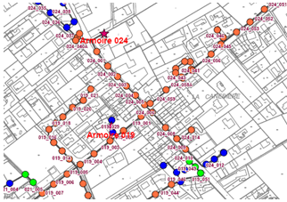 Cartographie issue de l'inventaire d'éclairage public